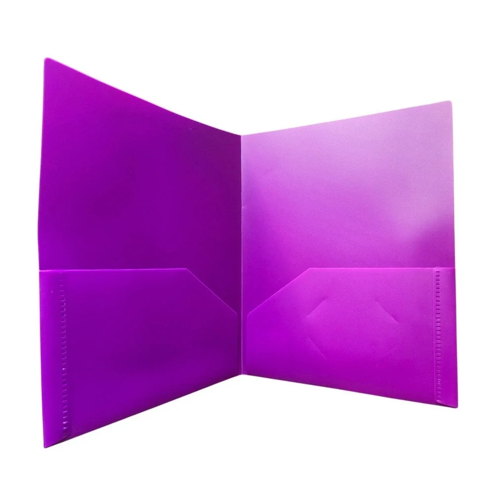 Better Office Products‎ 2 Pocket Poly Portfolio Purple Extra Heavy Weight 10 LOT